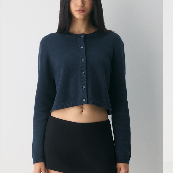 Aritzia Sweaters - Aritzia Navy Wool Sicily Cardigan